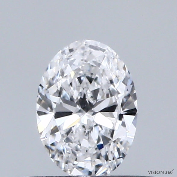 0.32 Carat Oval Lab Grown Diamond, Very Good Polish, D Color, VVS2 Clarity