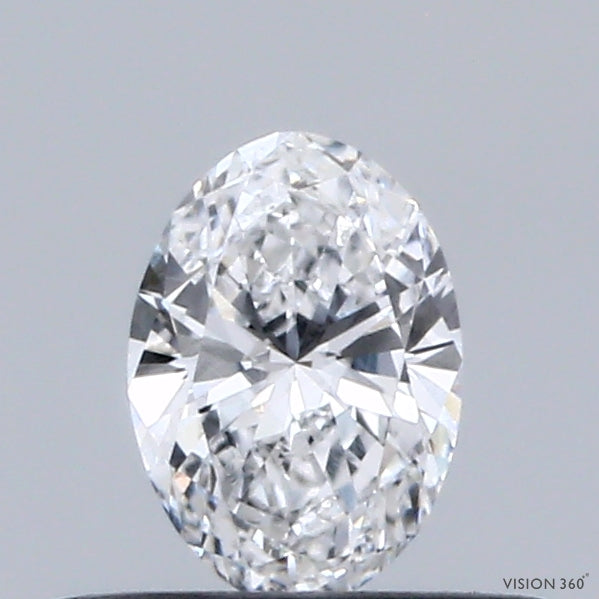 0.33 Carat Oval Lab Grown Diamond, Good Polish, D Color, VVS2 Clarity