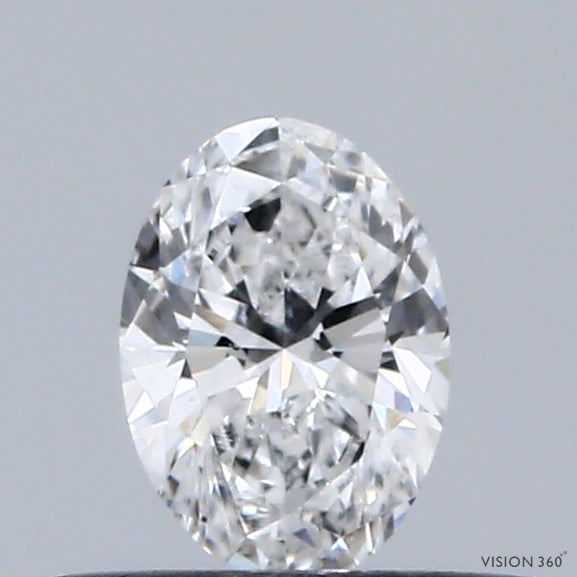 0.33 Carat Oval Lab Grown Diamond, Very Good Polish, D Color, VVS1 Clarity
