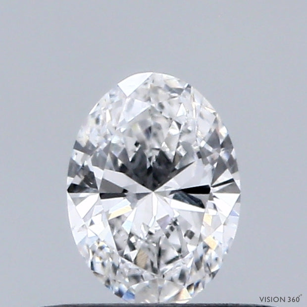 0.35 Carat Oval Lab Grown Diamond, Very Good Polish, D Color, VS1 Clarity