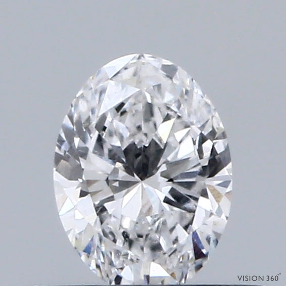 0.37 Carat Oval Lab Grown Diamond, Very Good Polish, D Color, VS1 Clarity