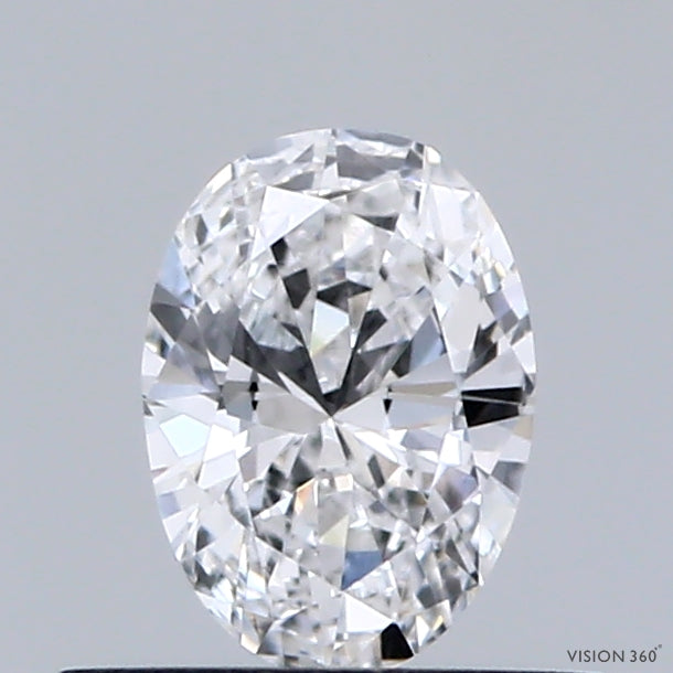 0.39 Carat Oval Lab Grown Diamond, Very Good Polish, D Color, VS1 Clarity