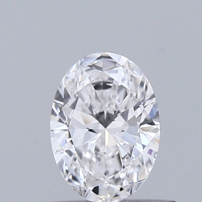 0.55 Carat Oval Lab Grown Diamond, Very Good Polish, D Color, VVS2 Clarity