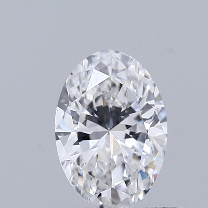 0.55 Carat Oval Lab Grown Diamond, Very Good Polish, D Color, VVS2 Clarity