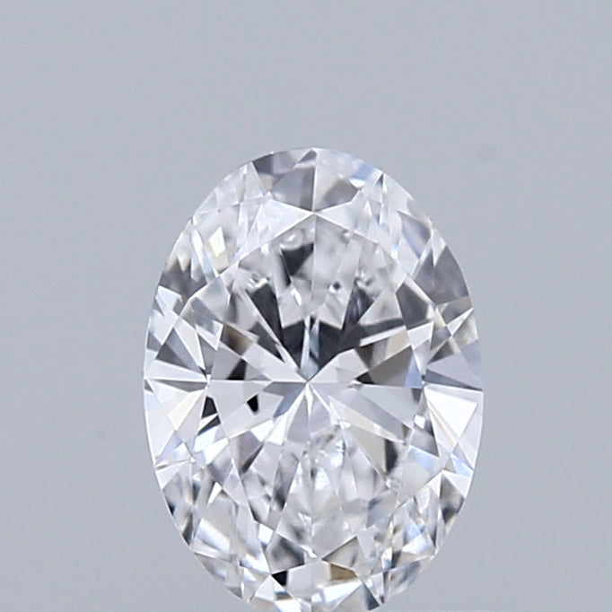 0.55 Carat Oval Lab Grown Diamond, Very Good Polish, D Color, VVS2 Clarity