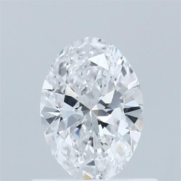 0.59 Carat Oval Lab Grown Diamond, Very Good Polish, D Color, VVS2 Clarity