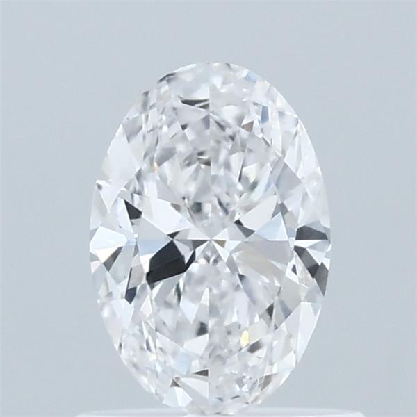 0.64 Carat Oval Lab Grown Diamond, Very Good Polish, D Color, VVS2 Clarity