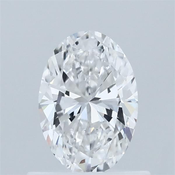 0.68 Carat Oval Lab Grown Diamond, Very Good Polish, D Color, VVS2 Clarity