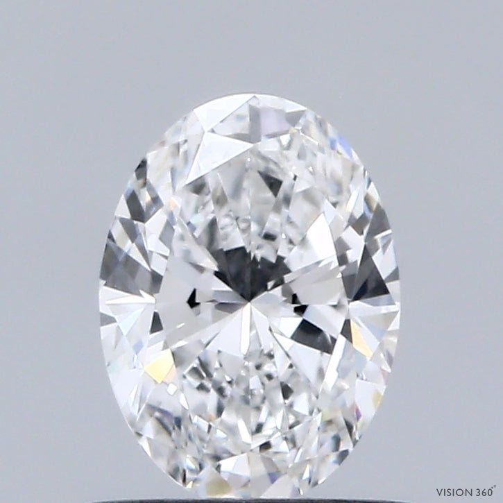 0.76 Carat Oval Lab Grown Diamond, Very Good Polish, D Color, VVS2 Clarity