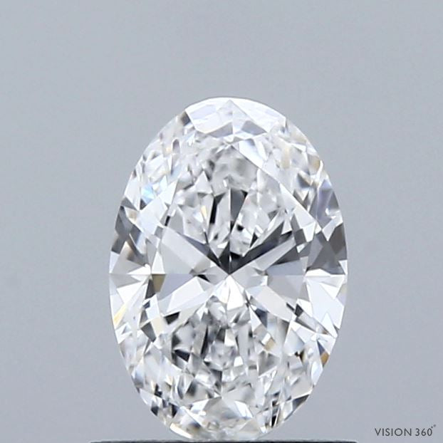 0.79 Carat Oval Lab Grown Diamond, Very Good Polish, D Color, VVS2 Clarity