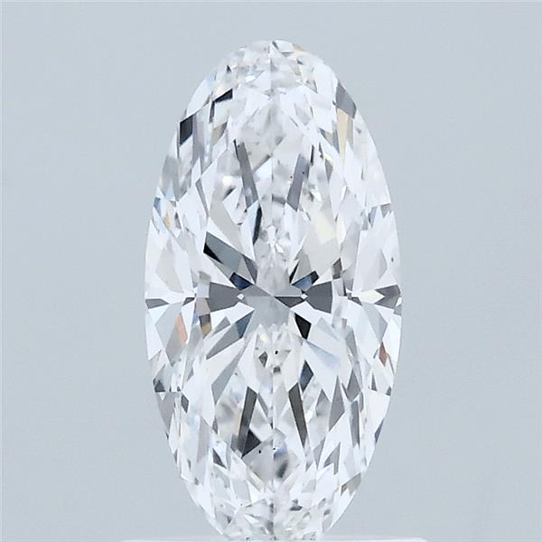 1.00 Carat Oval Lab Grown Diamond, Excellent Polish, D Color, VS1 Clarity