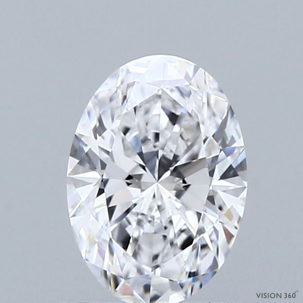 1.05 Carat Oval Lab Grown Diamond, Excellent Polish, D Color, VVS1 Clarity