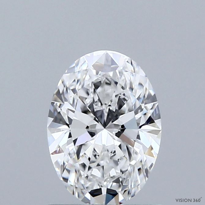 1.07 Carat Oval Lab Grown Diamond, Excellent Polish, D Color, VVS2 Clarity