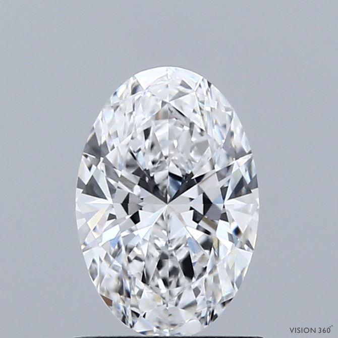 1.09 Carat Oval Lab Grown Diamond, Excellent Polish, D Color, VVS1 Clarity