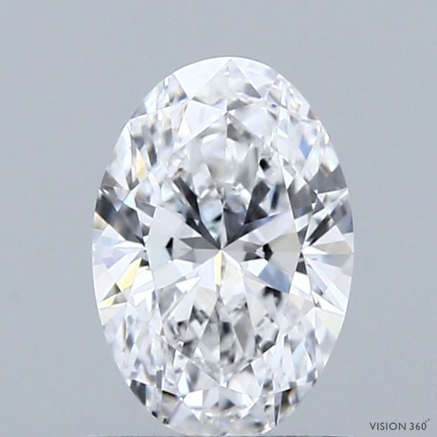 1.10 Carat Oval Lab Grown Diamond, Excellent Polish, D Color, VVS1 Clarity