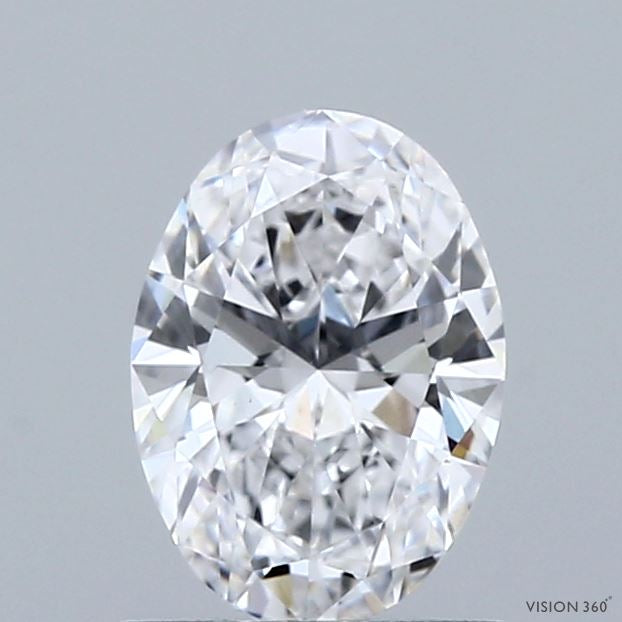 1.10 Carat Oval Lab Grown Diamond, Excellent Polish, D Color, VVS2 Clarity