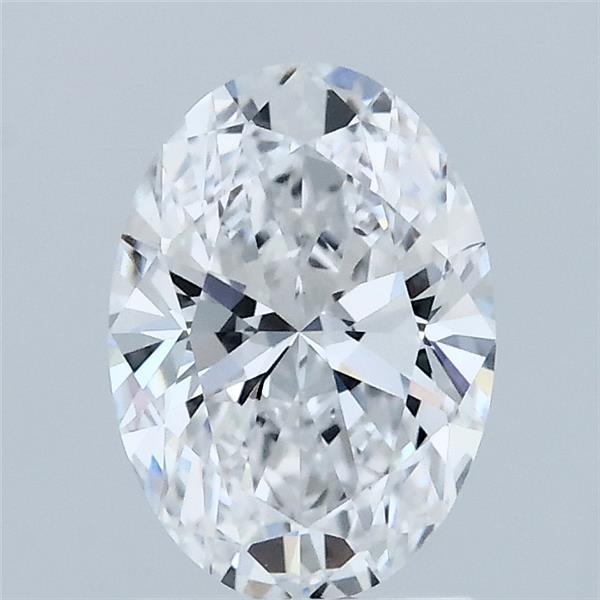 1.23 Carat Oval Lab Grown Diamond, Excellent Polish, D Color, VVS2 Clarity