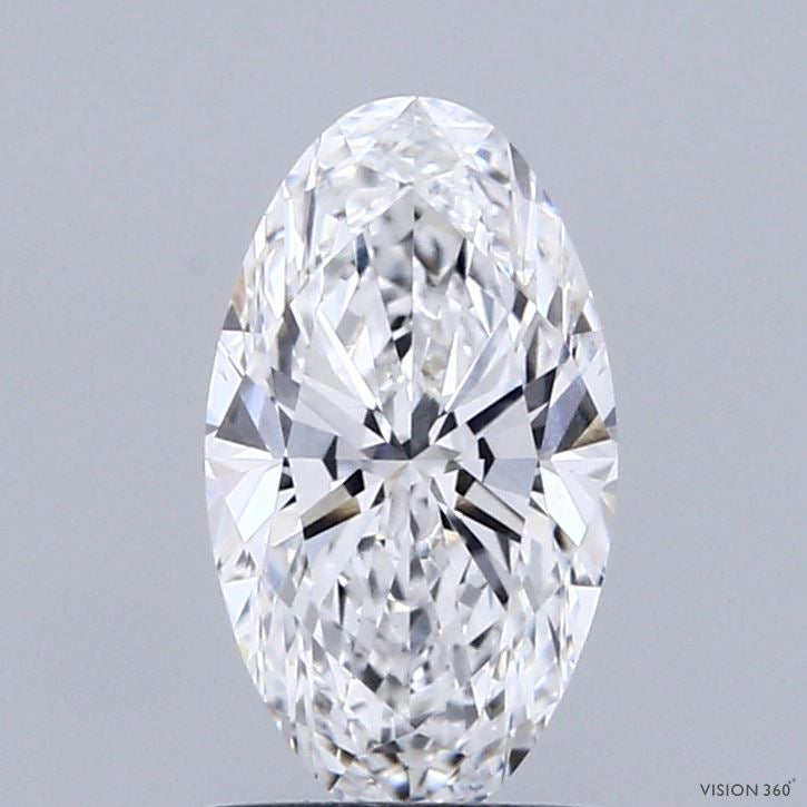 1.33 Carat Oval Lab Grown Diamond, Excellent Polish, D Color, VVS2 Clarity