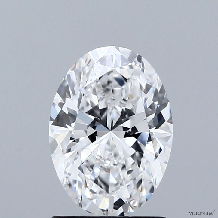 1.51 Carat Oval Lab Grown Diamond, Excellent Polish, D Color, VVS1 Clarity