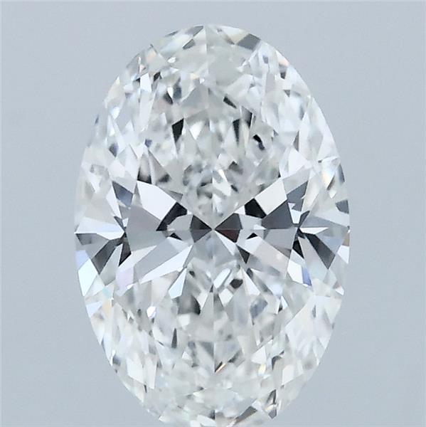 1.53 Carat Oval Lab Grown Diamond, Excellent Polish, F Color, VVS2 Clarity