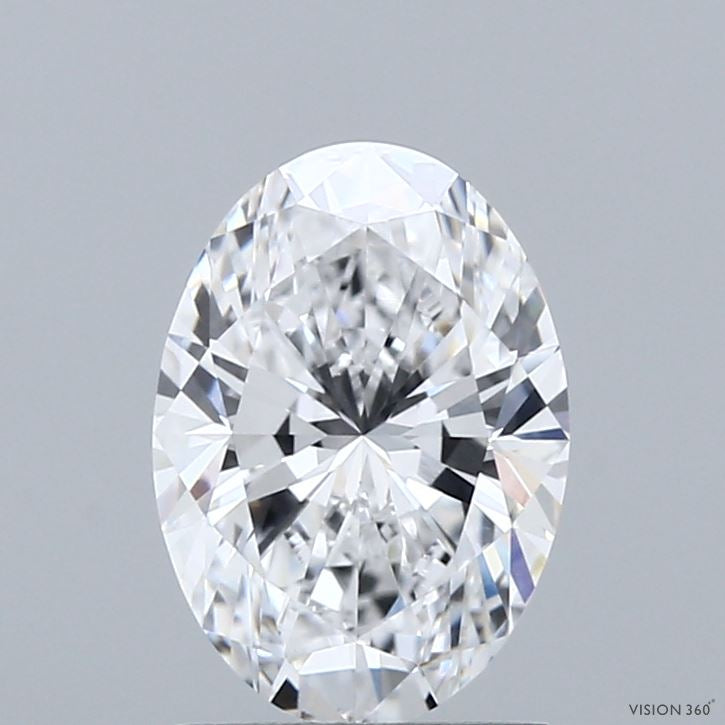 1.56 Carat Oval Lab Grown Diamond, Excellent Polish, D Color, VVS2 Clarity