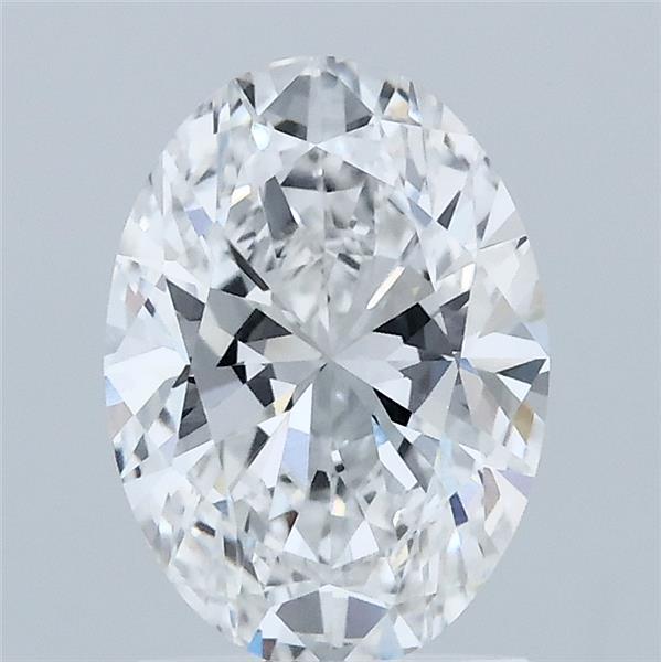 1.57 Carat Oval Lab Grown Diamond, Excellent Polish, D Color, VVS2 Clarity