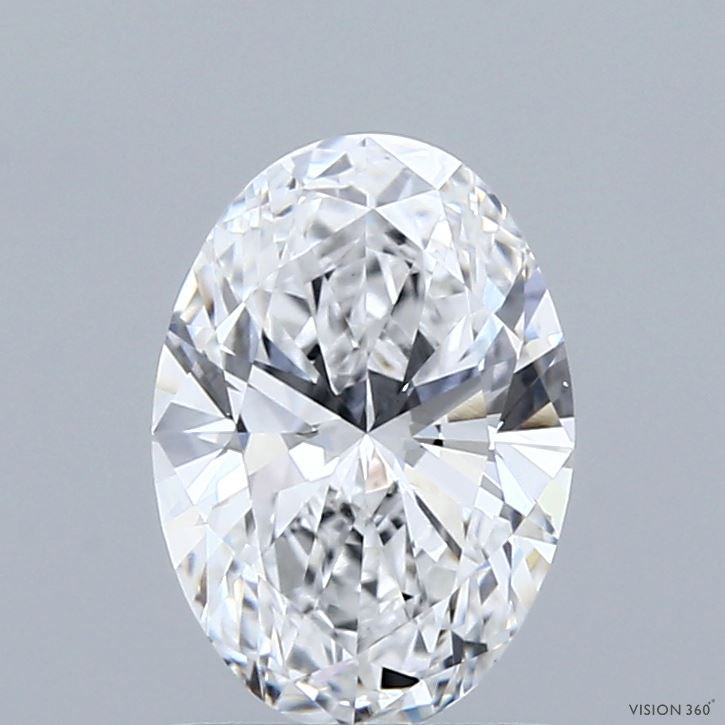 1.58 Carat Oval Lab Grown Diamond, Excellent Polish, D Color, VS1 Clarity