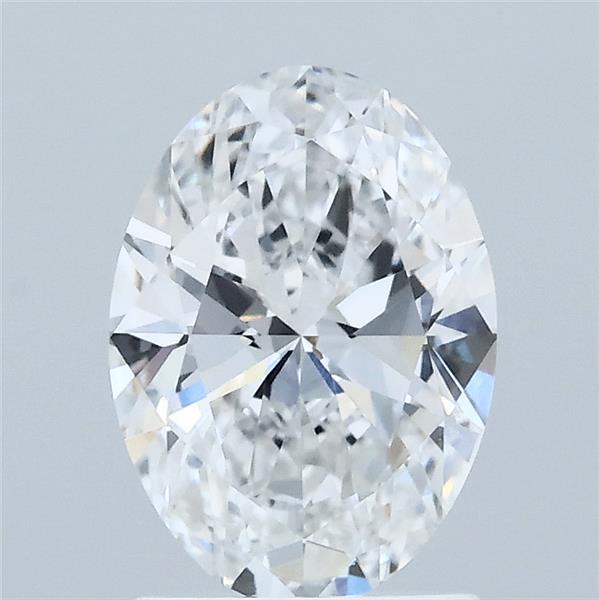 1.59 Carat Oval Lab Grown Diamond, Excellent Polish, D Color, VVS2 Clarity