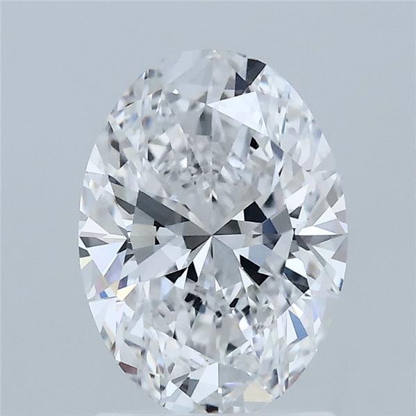 1.60 Carat Oval Lab Grown Diamond, Excellent Polish, D Color, VVS2 Clarity
