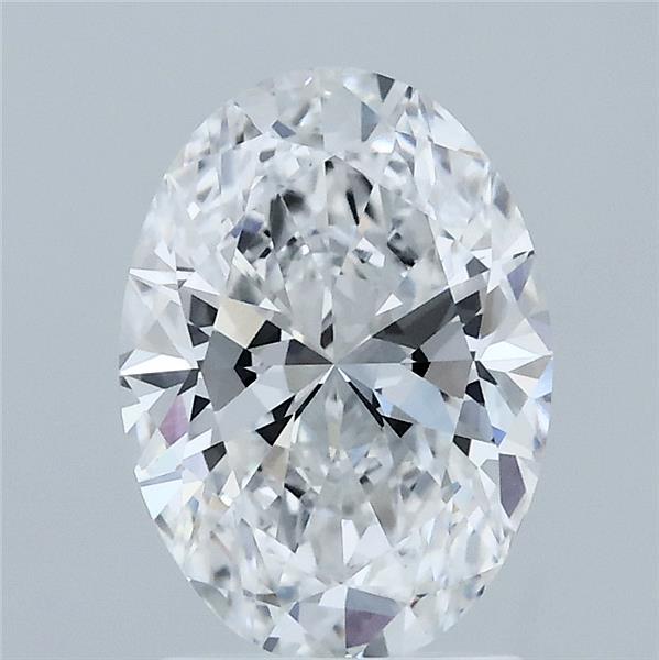 1.95 Carat Oval Lab Grown Diamond, Excellent Polish, D Color, VVS1 Clarity