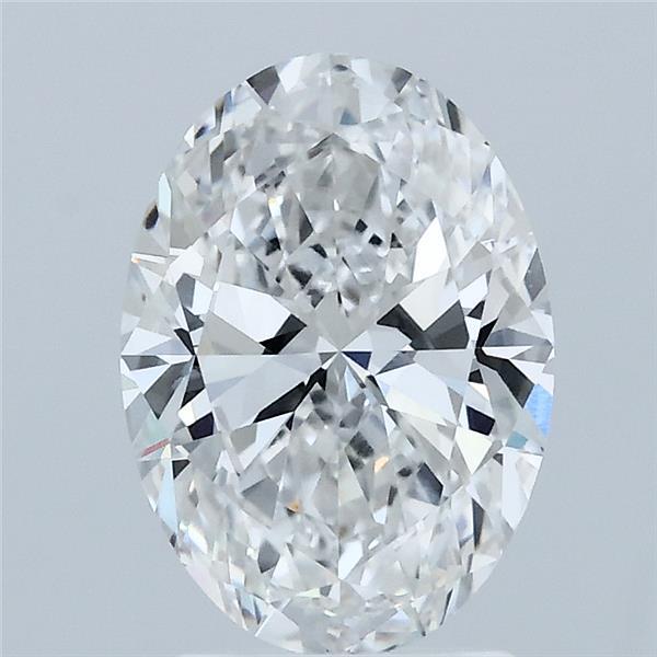 2.00 Carat Oval Lab Grown Diamond, Excellent Polish, E Color, VVS2 Clarity