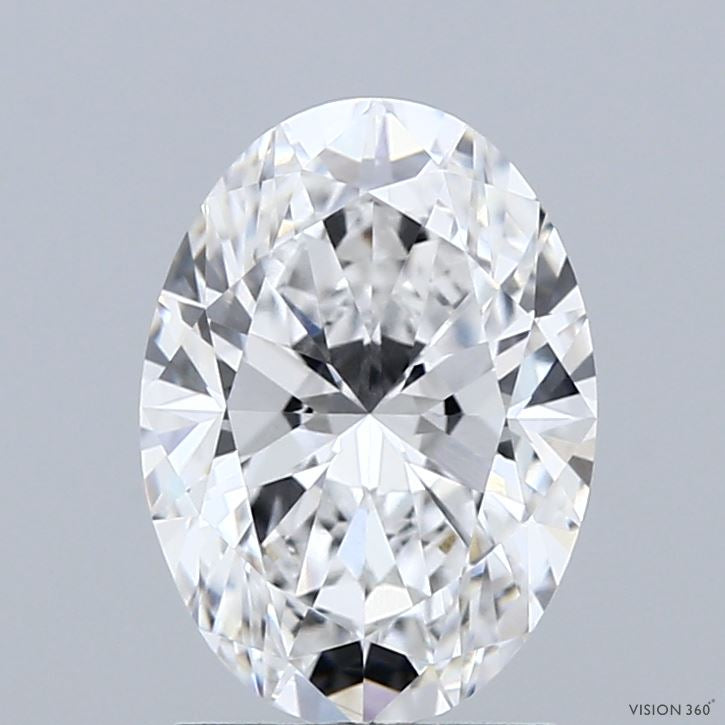 2.01 Carat Oval Lab Grown Diamond, Excellent Polish, D Color, VVS1 Clarity