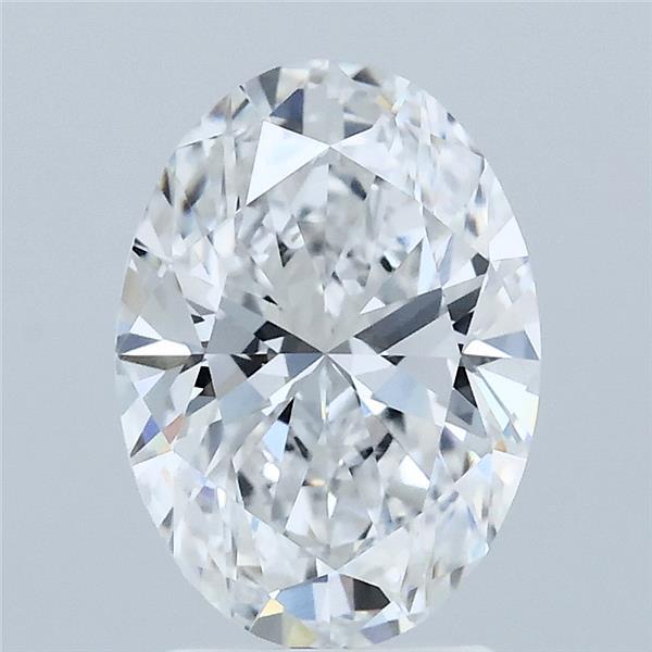 2.01 Carat Oval Lab Grown Diamond, Excellent Polish, D Color, VVS1 Clarity