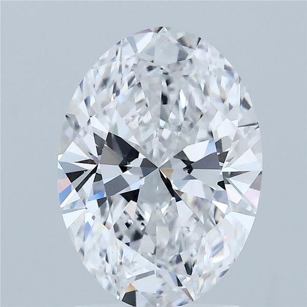 2.02 Carat Oval Lab Grown Diamond, Excellent Polish, D Color, VVS1 Clarity