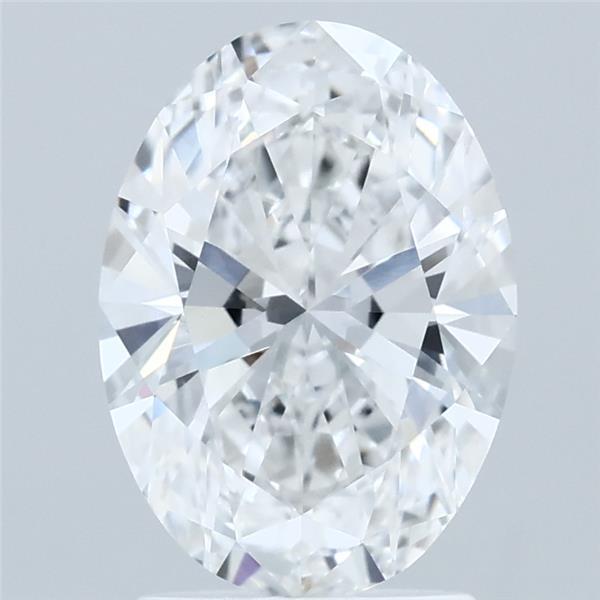 2.03 Carat Oval Lab Grown Diamond, Excellent Polish, D Color, VVS1 Clarity
