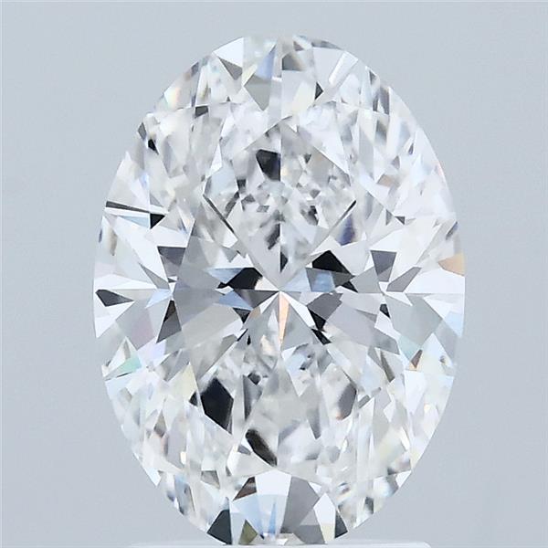 2.03 Carat Oval Lab Grown Diamond, Excellent Polish, E Color, VVS1 Clarity