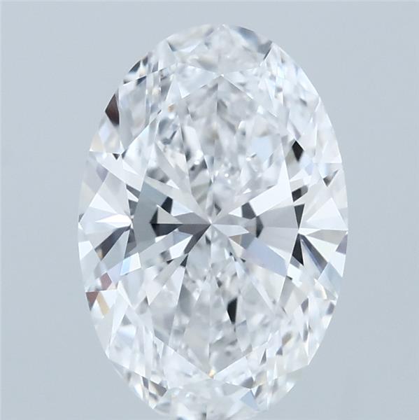 2.06 Carat Oval Lab Grown Diamond, Excellent Polish, D Color, VVS1 Clarity