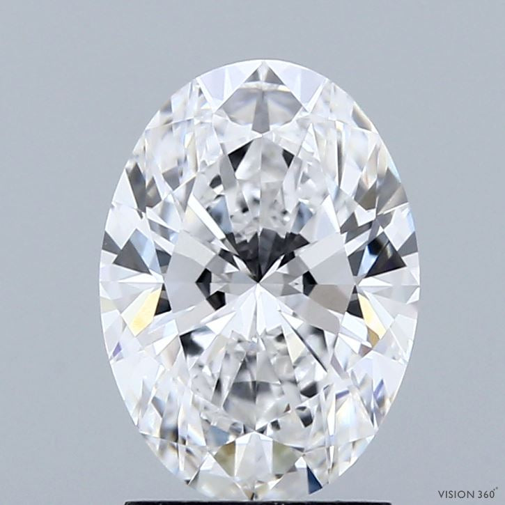 2.07 Carat Oval Lab Grown Diamond, Excellent Polish, D Color, VS1 Clarity