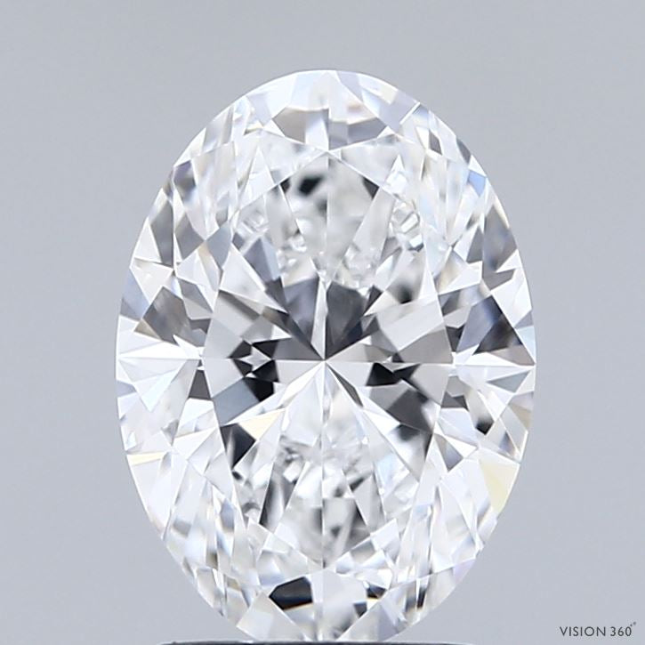 2.07 Carat Oval Lab Grown Diamond, Excellent Polish, D Color, VVS1 Clarity