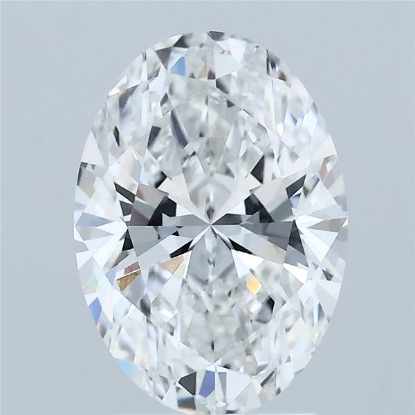 2.07 Carat Oval Lab Grown Diamond, Excellent Polish, D Color, VVS2 Clarity