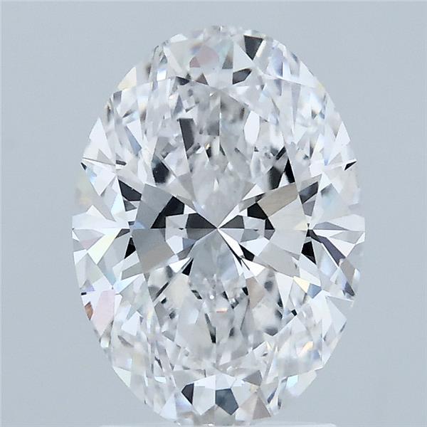 2.08 Carat Oval Lab Grown Diamond, Excellent Polish, D Color, VS1 Clarity