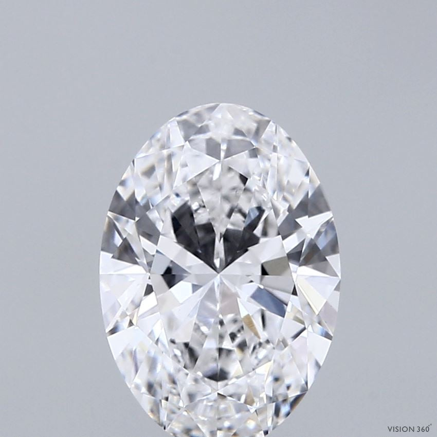 2.09 Carat Oval Lab Grown Diamond, Excellent Polish, D Color, VVS2 Clarity