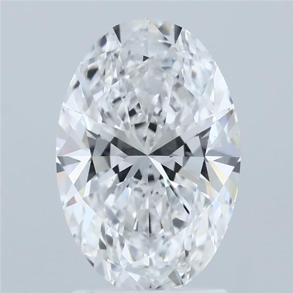 2.10 Carat Oval Lab Grown Diamond, Excellent Polish, D Color, VVS2 Clarity