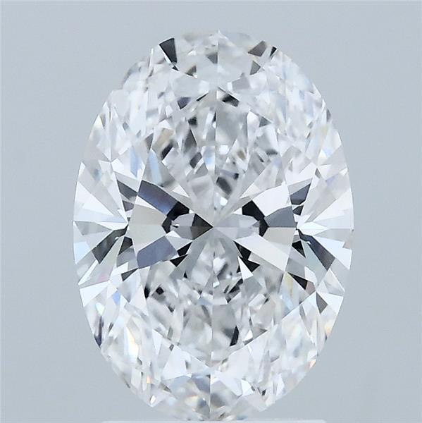 2.10 Carat Oval Lab Grown Diamond, Excellent Polish, D Color, VVS2 Clarity