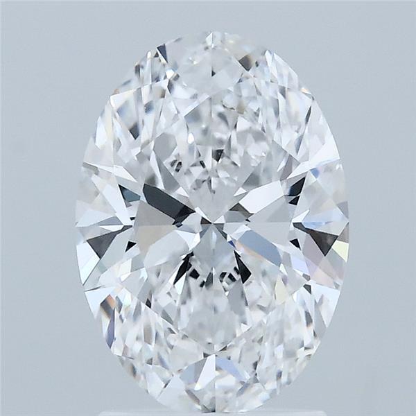 2.10 Carat Oval Lab Grown Diamond, Excellent Polish, D Color, VVS2 Clarity