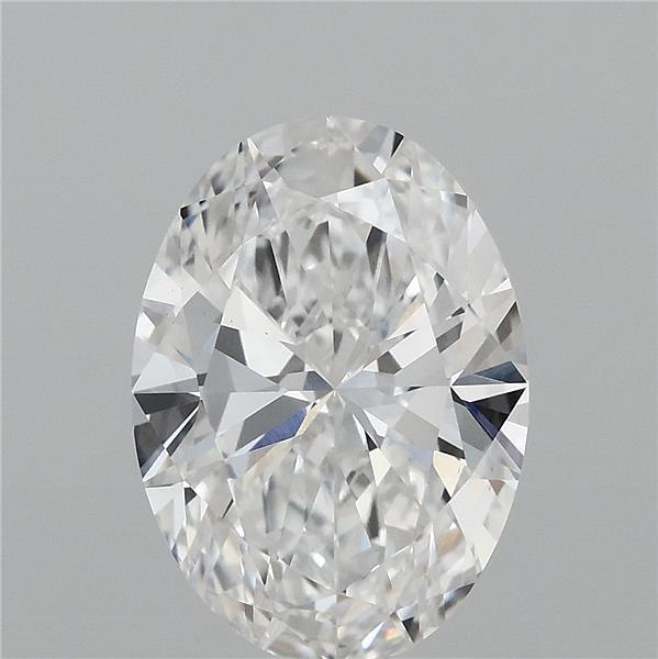 3.00 Carat Oval Lab Grown Diamond, Excellent Polish, E Color, VVS2 Clarity