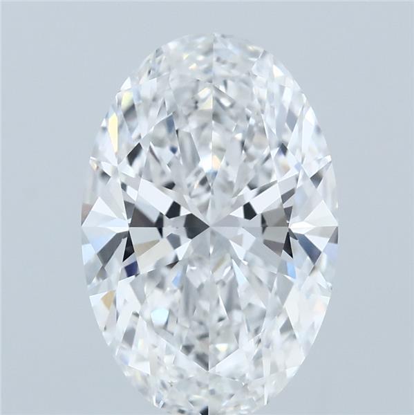 3.03 Carat Oval Lab Grown Diamond, Excellent Polish, E Color, VVS1 Clarity