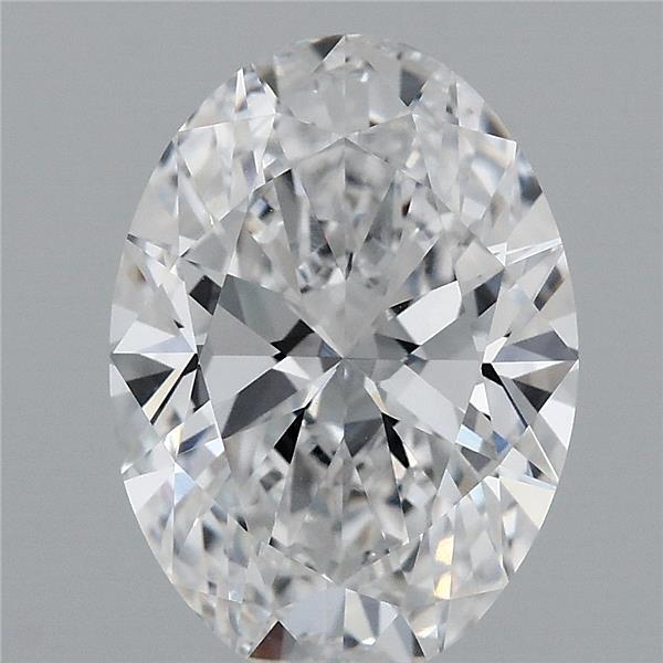 3.12 Carat Oval Lab Grown Diamond, Excellent Polish, D Color, IF Clarity