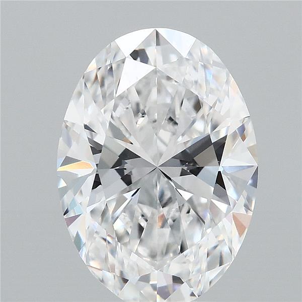 3.28 Carat Oval Lab Grown Diamond, Excellent Polish, D Color, VVS1 Clarity