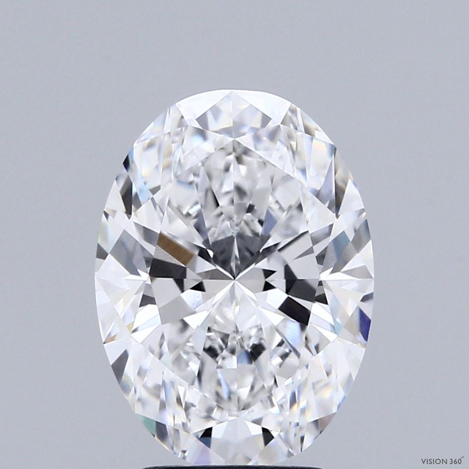 3.50 Carat Oval Lab Grown Diamond, Excellent Polish, D Color, VVS2 Clarity